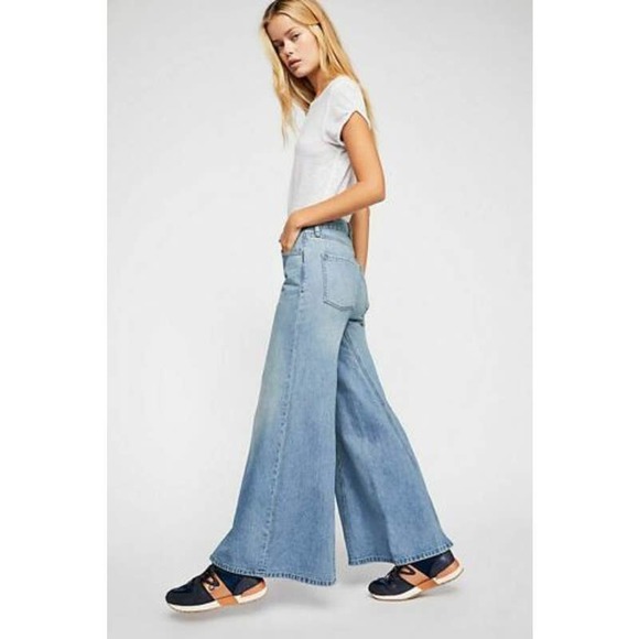 FREE PEOPLE Martha Extreme Wide-Leg high rise  size 27 - Picture 3 of 10